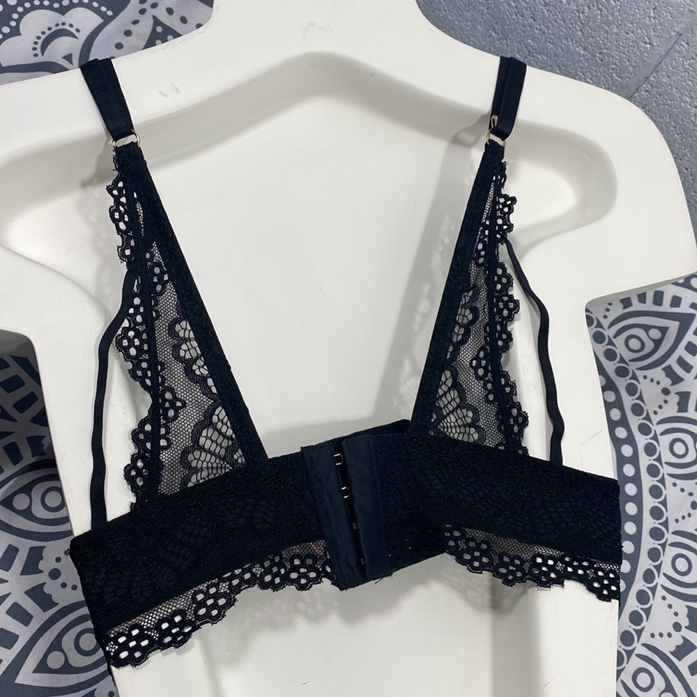 NWOT LA VIE EN ROSE lace and plaid bra​​​​​​​​​​​ - Picture 5 of 11